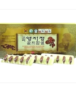 Viên Linh Chi KGS Korean Linhzhi Mushroom Extract Gold Capsule Hộp Thiếc 120 Viên