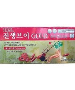Viên Linh Chi Hồng Sâm Nhung Hươu Dongwon Korean Ginseng V Antler Extract Soft Capsule Gold 120 Viên
